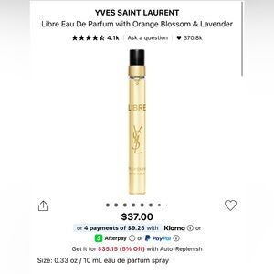 Yves Saint Laurent Libre Eau de Parfum Travel Size